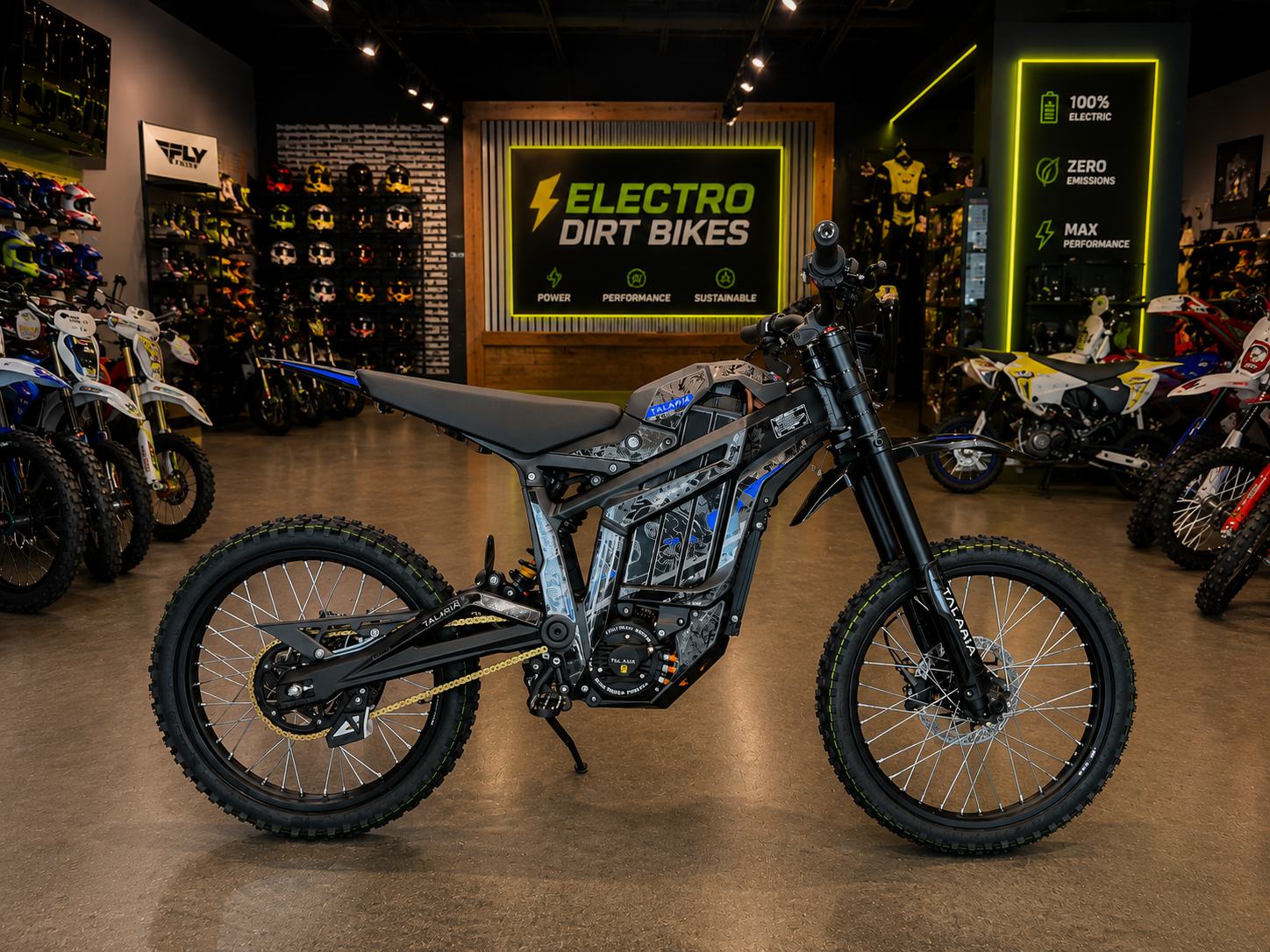 2025 Talaria MX5 Sting Pro – Blue Graphics